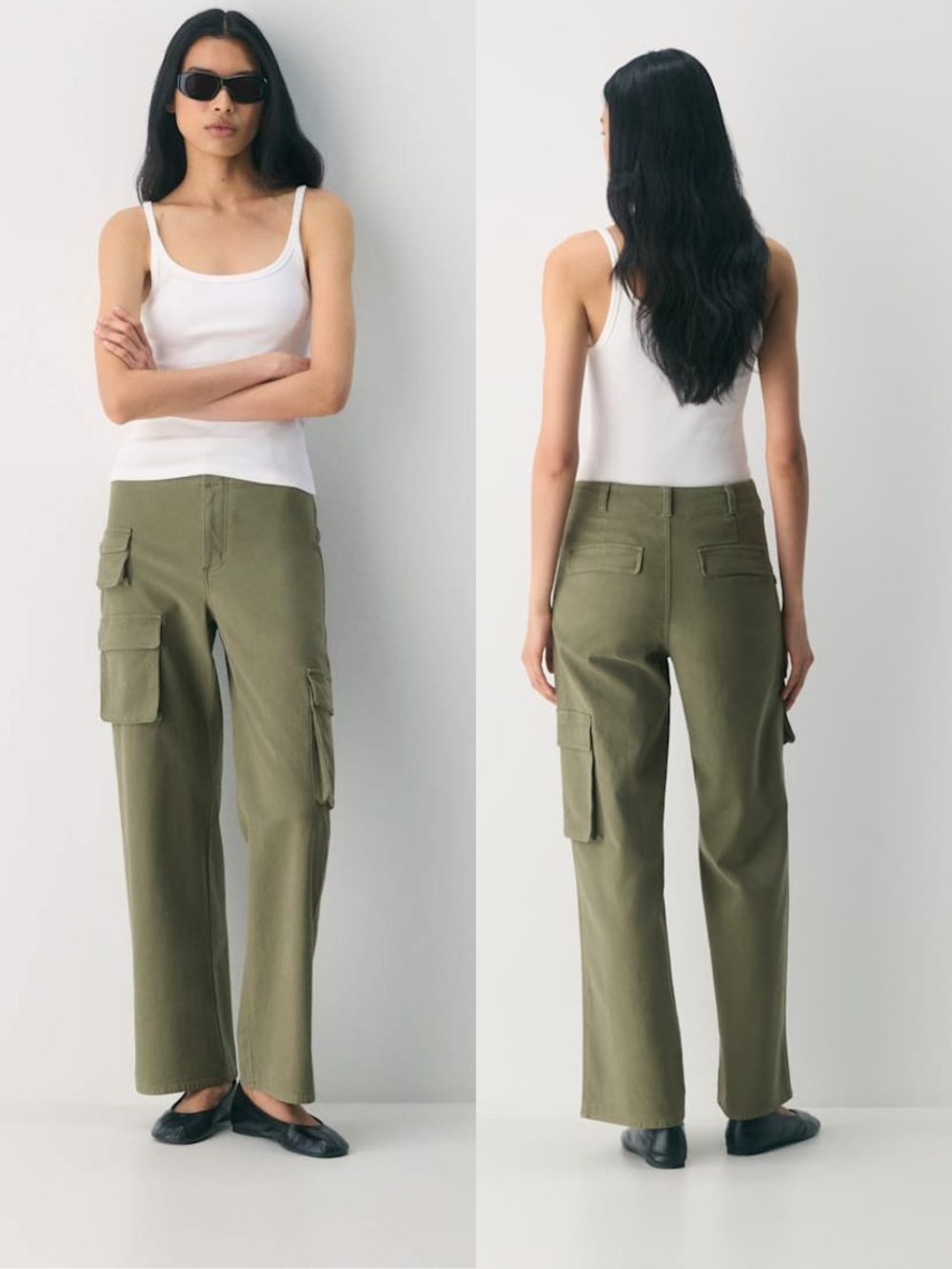 Wilfred Free Picture Cargo Pants in Army Green High Rise size 00